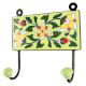 Forest Green Wheel Flower Ceramic Tile Hook
